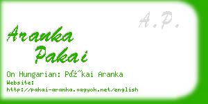 aranka pakai business card